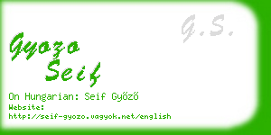 gyozo seif business card